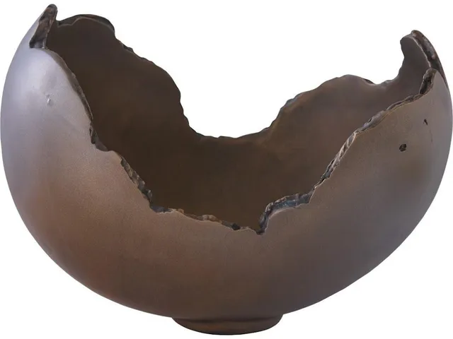 Burled Bowl, Resin, Bronze Finish