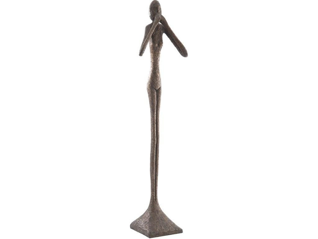 Speak No Evil Slender Sculpture, Large, Resin, Bronze Finish - image 2