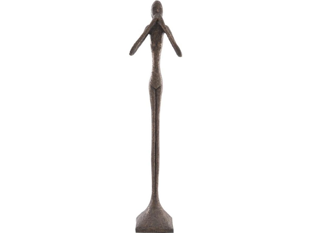 Speak No Evil Slender Sculpture, Large, Resin, Bronze Finish - main image