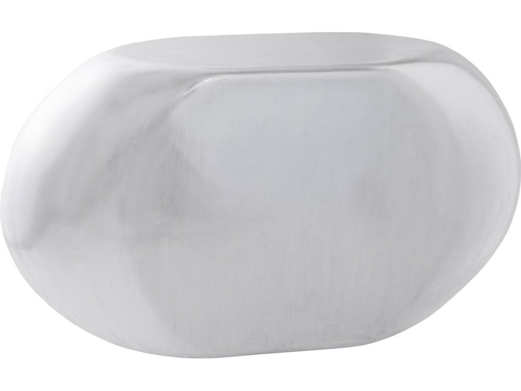 River Stone Console Table, Silver Leaf - main image