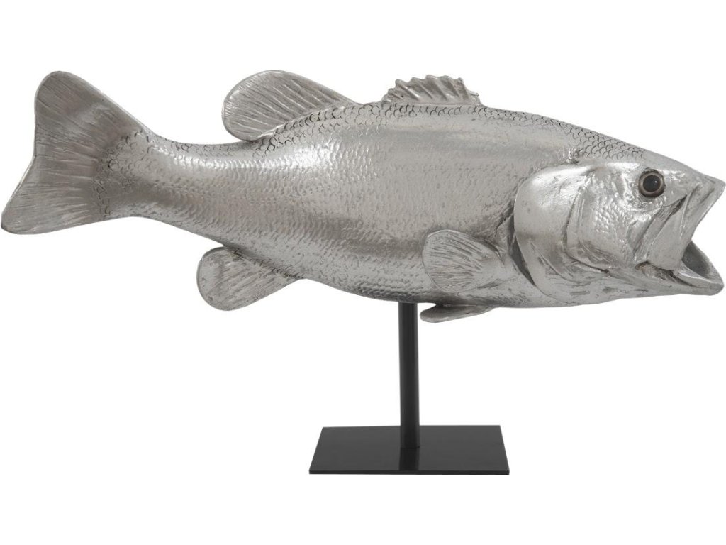 Large Mouth Bass Fish, with Stand - image 1