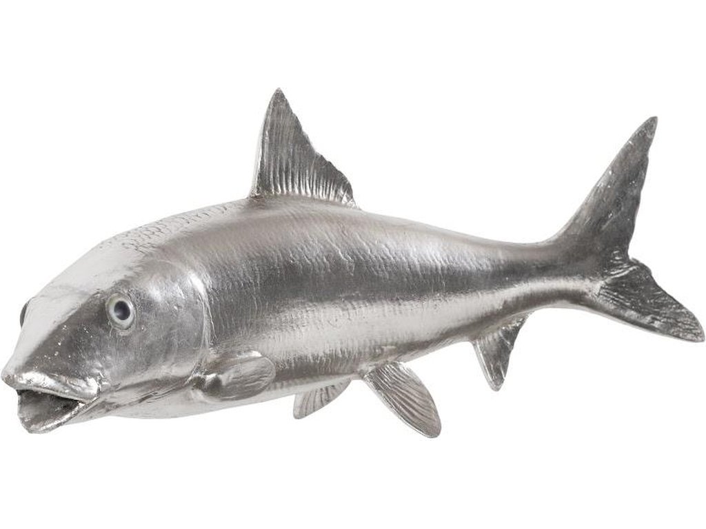 Bonefish Wall Sculpture, Resin, Silver Leaf - image 1