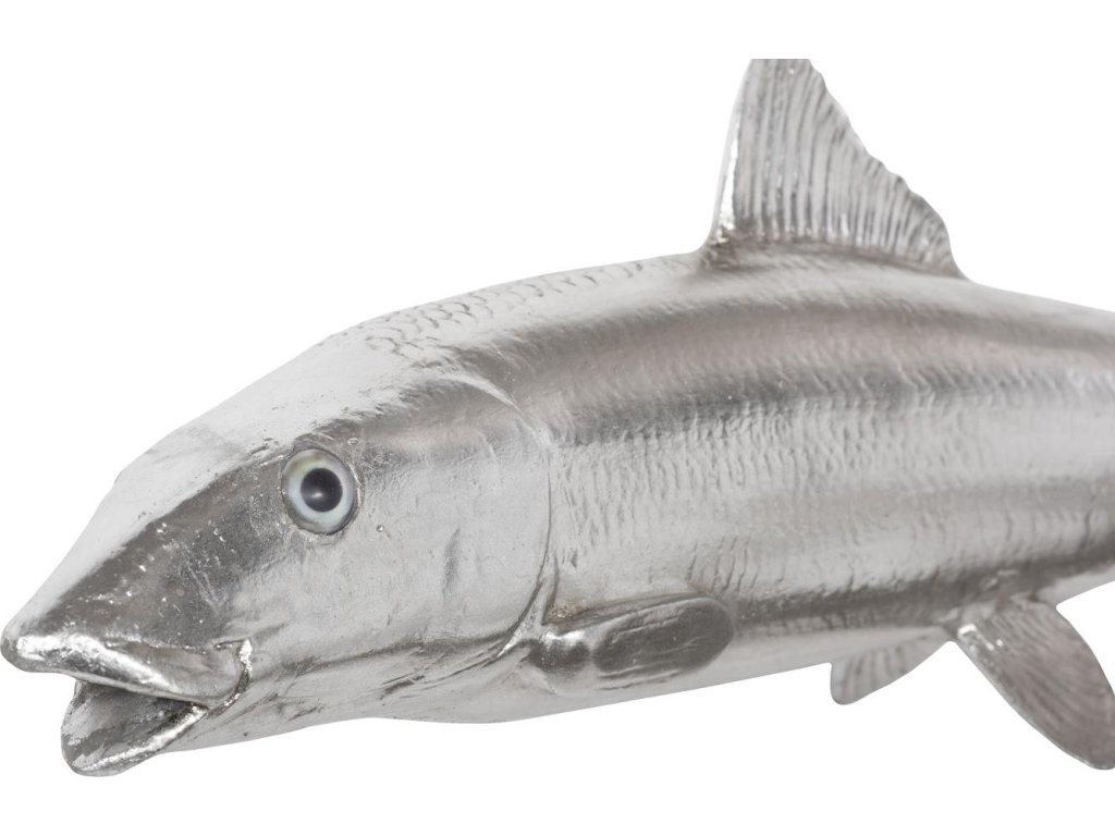 Bonefish Wall Sculpture, Resin, Silver Leaf - image 2