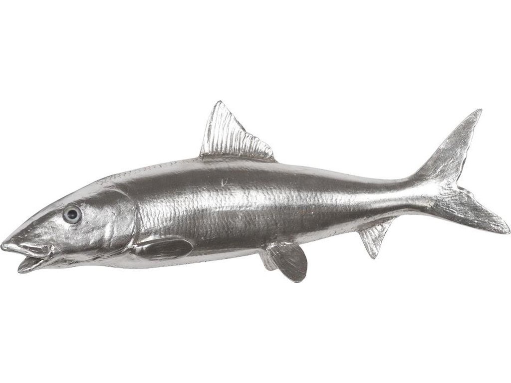 Bonefish Wall Sculpture, Resin, Silver Leaf - main image