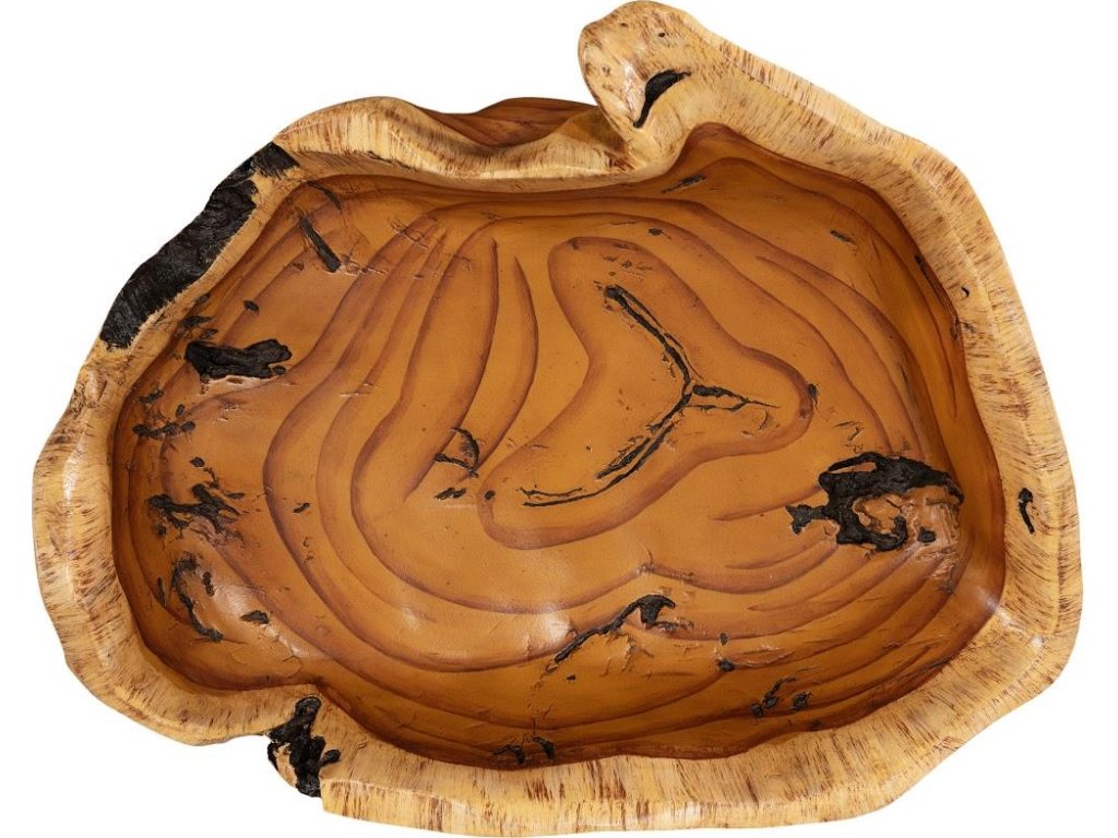 Burled Bowl, Faux Wood - image 1