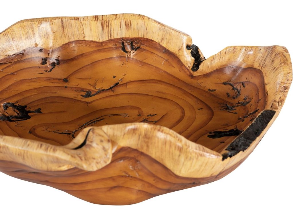 Burled Bowl, Faux Wood - image 3