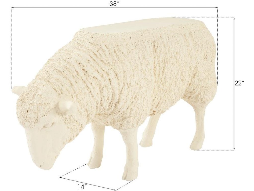 Sheep Side Table, Peach/Cream - image 2