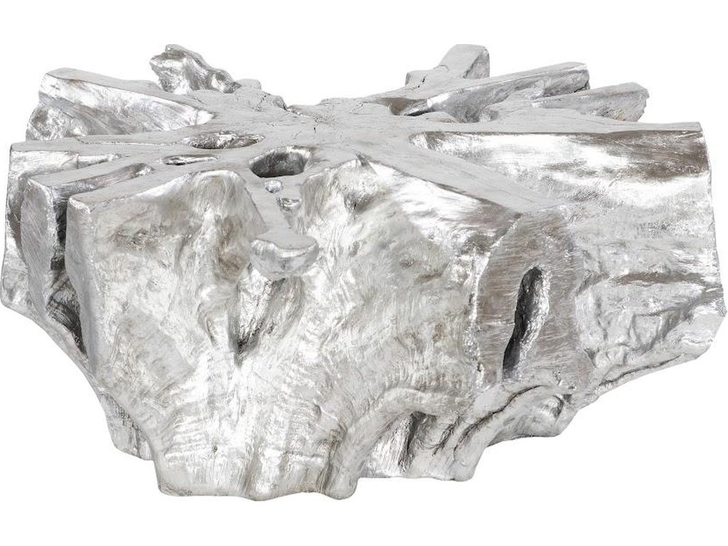 Asterisk Cast Root Coffee Table, Silver Leaf - image 2