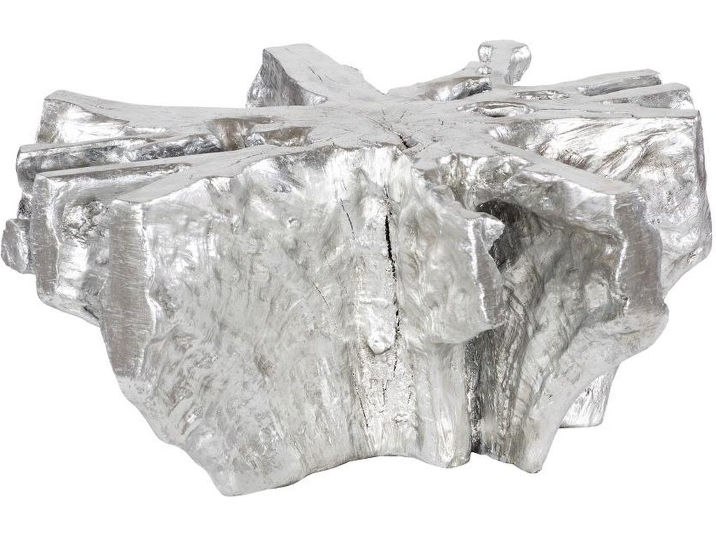 Asterisk Cast Root Coffee Table, Silver Leaf - main image