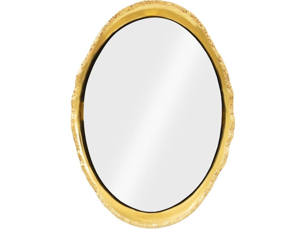 Broken Egg Mirror, White and Gold Leaf - main image