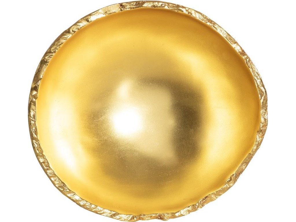 Broken Egg Bowl, White and Gold Leaf - image 1