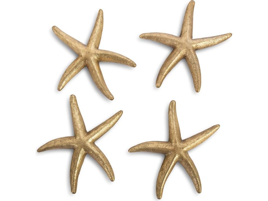 Starfish, Gold Leaf, Set of 4, SM - main image