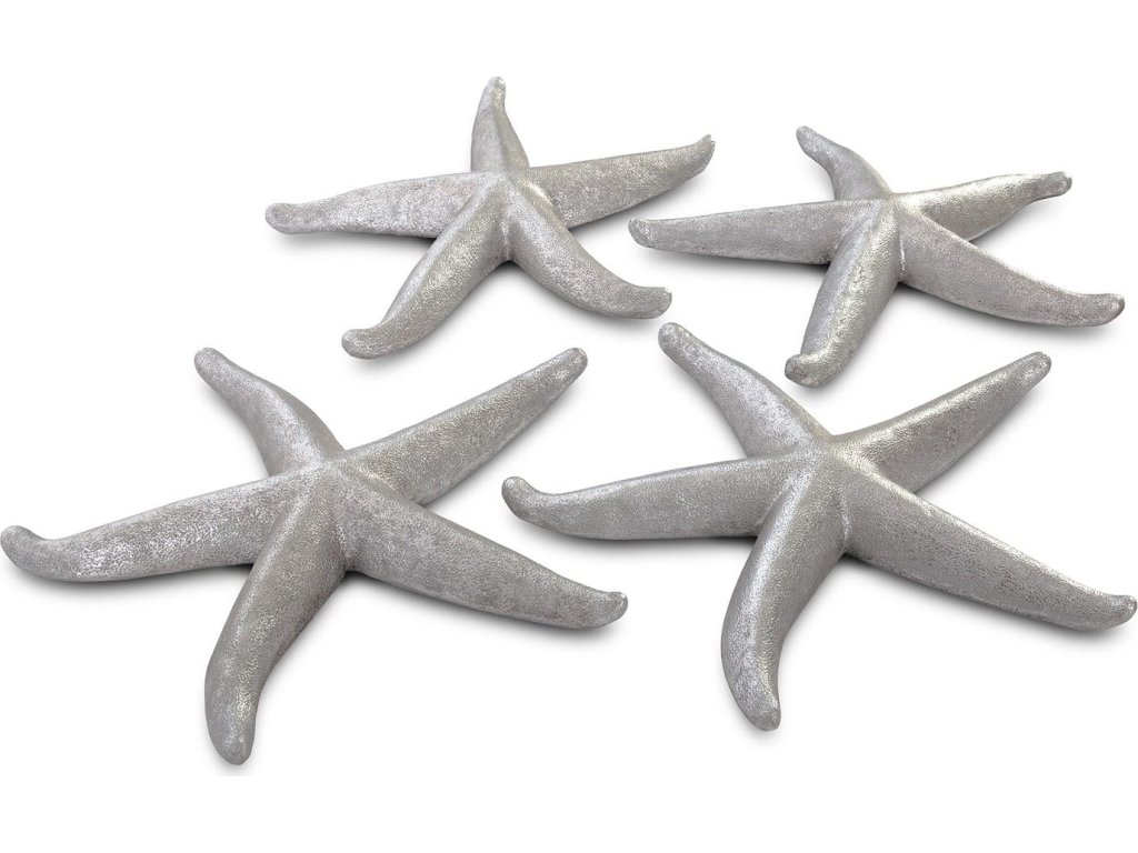 Starfish, Silver Leaf, Set of 4, LG - image 1