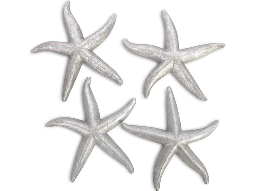 Starfish, Silver Leaf, Set of 4, LG - main image