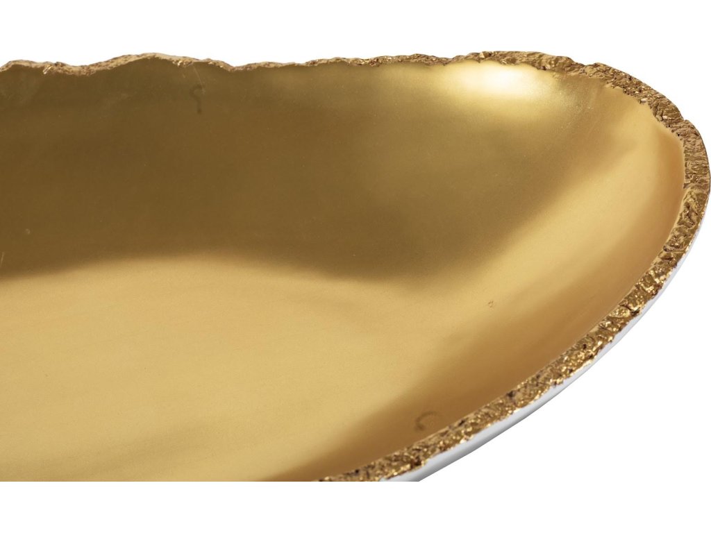 Broken Egg Bowl, White and Gold Leaf, Extra Large - image 2