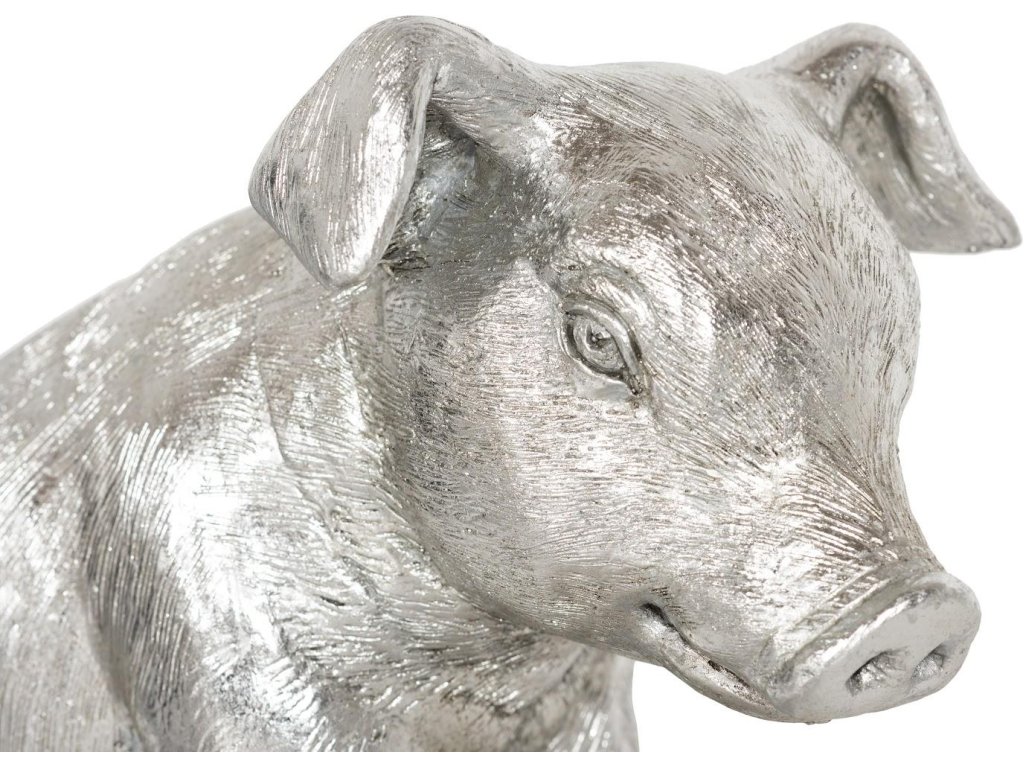 Sitting Piglet, Silver Leaf - image 2