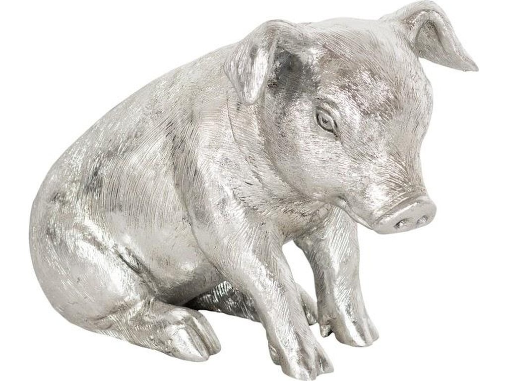 Sitting Piglet, Silver Leaf - main image