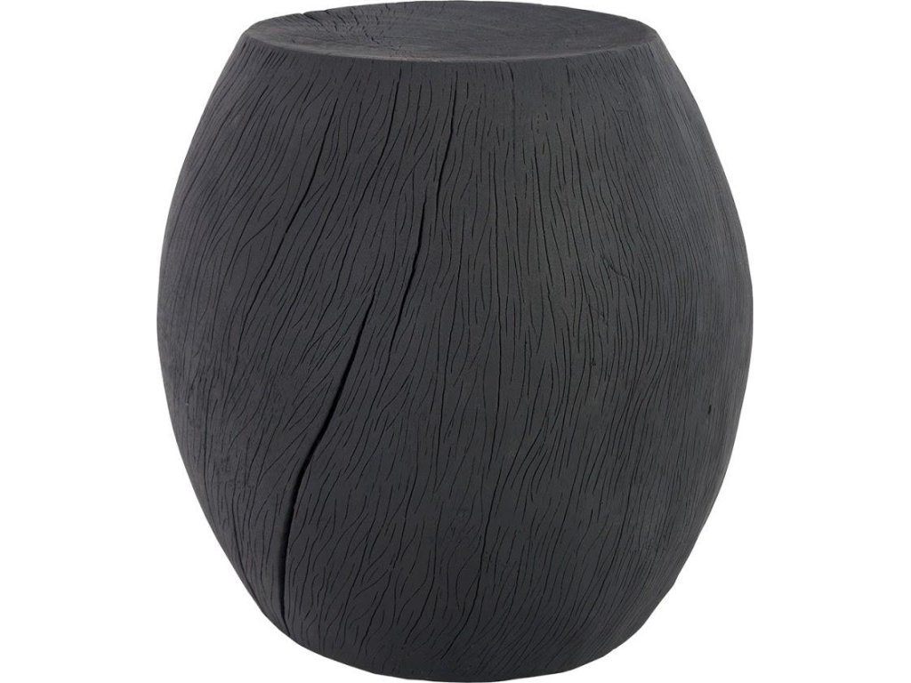 Drum Stool, Resin, Charred - main image