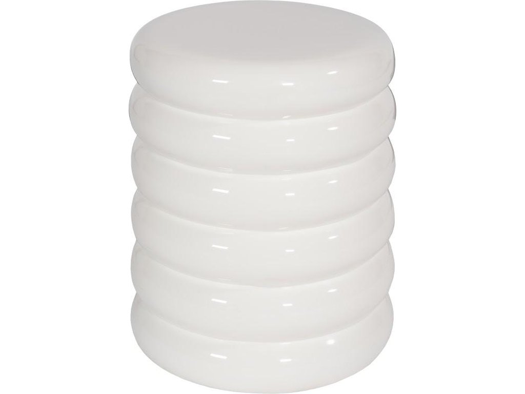 Ribbed Stool, Gel Coat White - main image