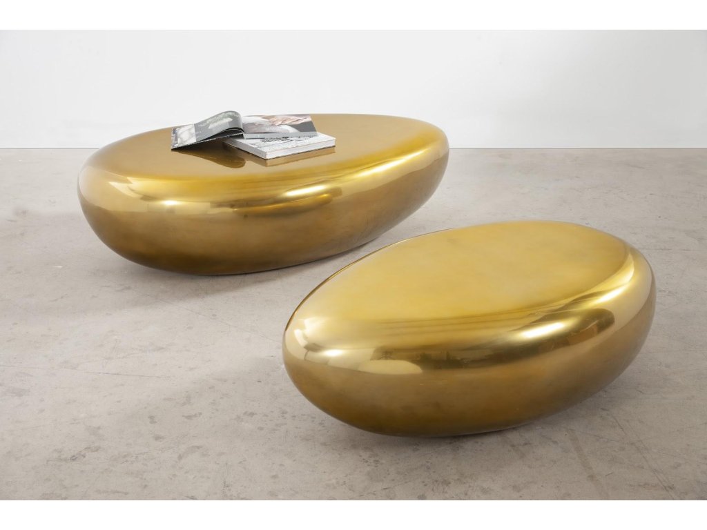 River Stone Coffee Table, Liquid Gold, Small - image 3