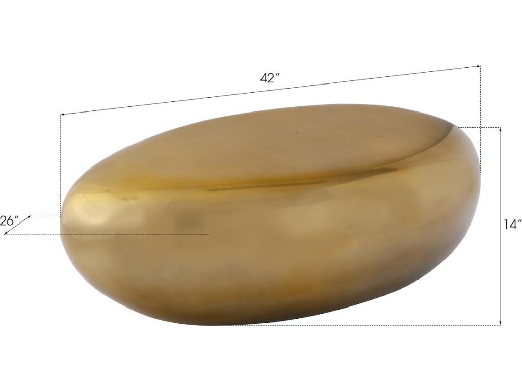 River Stone Coffee Table, Liquid Gold, Small - image 2