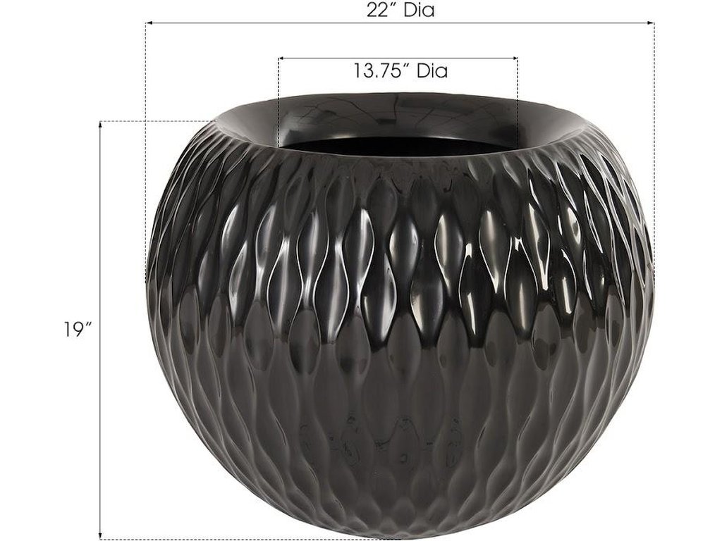 Ripple Planter, Gel Coat Black - image 3