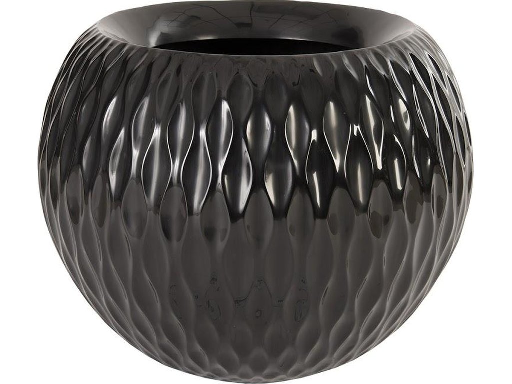 Ripple Planter, Gel Coat Black - main image