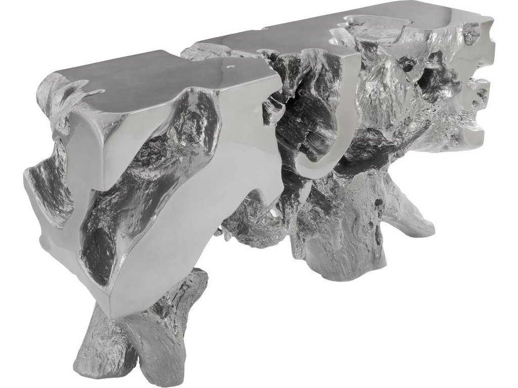 Freeform Console Table, Liquid Silver - image 4
