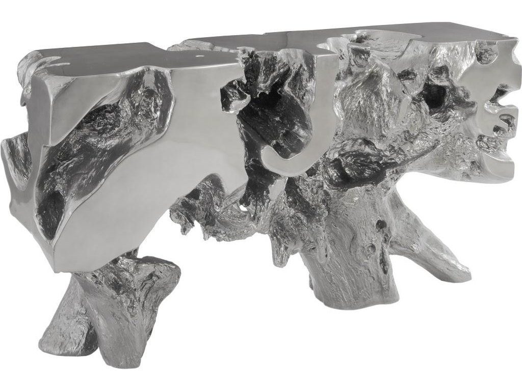 Freeform Console Table, Liquid Silver - main image