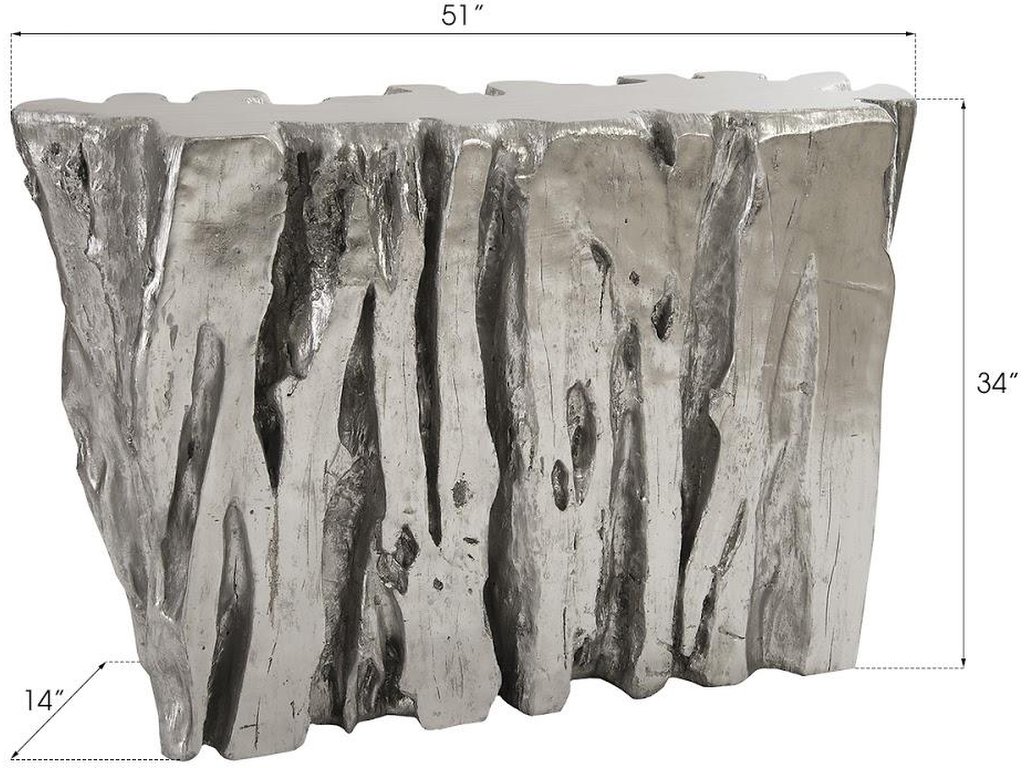 Freeform Console Table, Silver Leaf - image 6