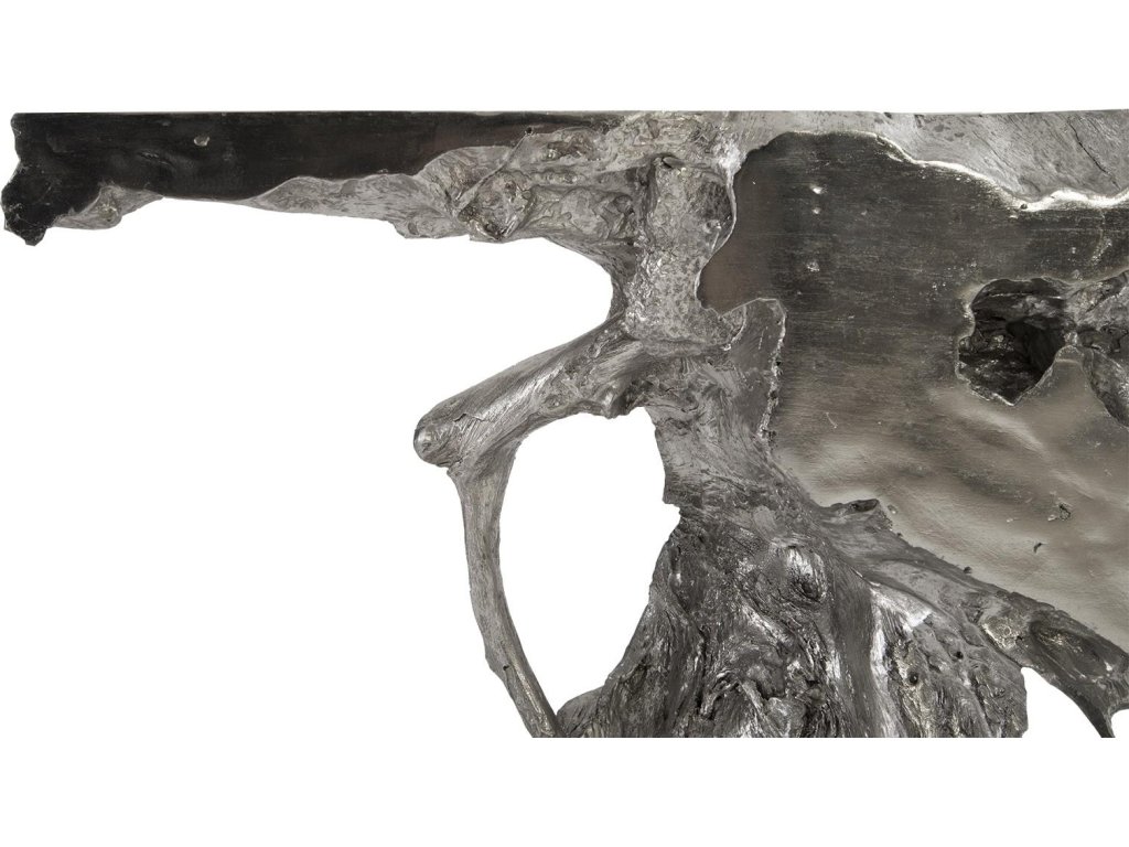 Sable Cast Root Console Table, Silver Leaf - image 2