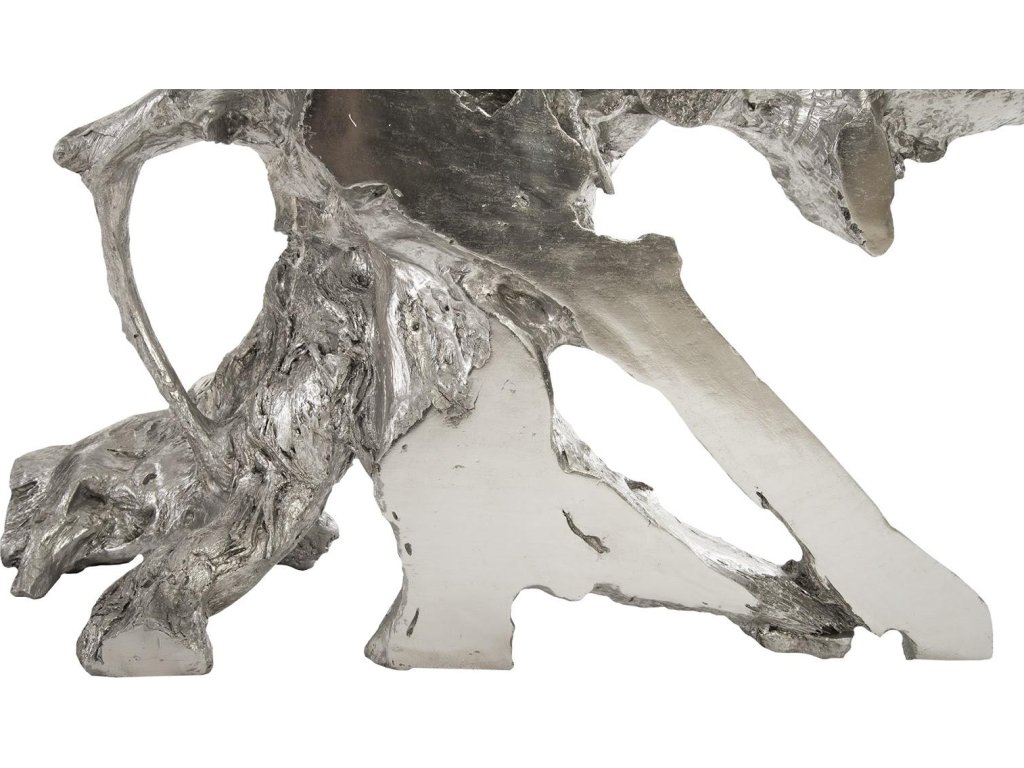 Sable Cast Root Console Table, Silver Leaf - image 3