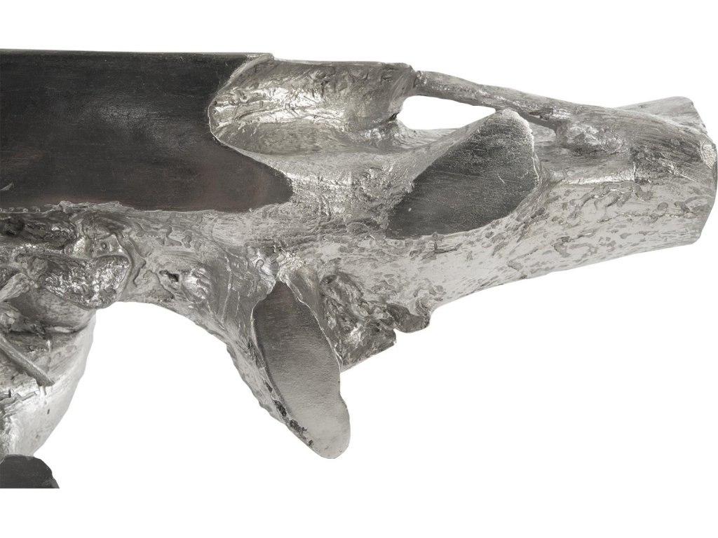 Sable Cast Root Console Table, Silver Leaf - image 4