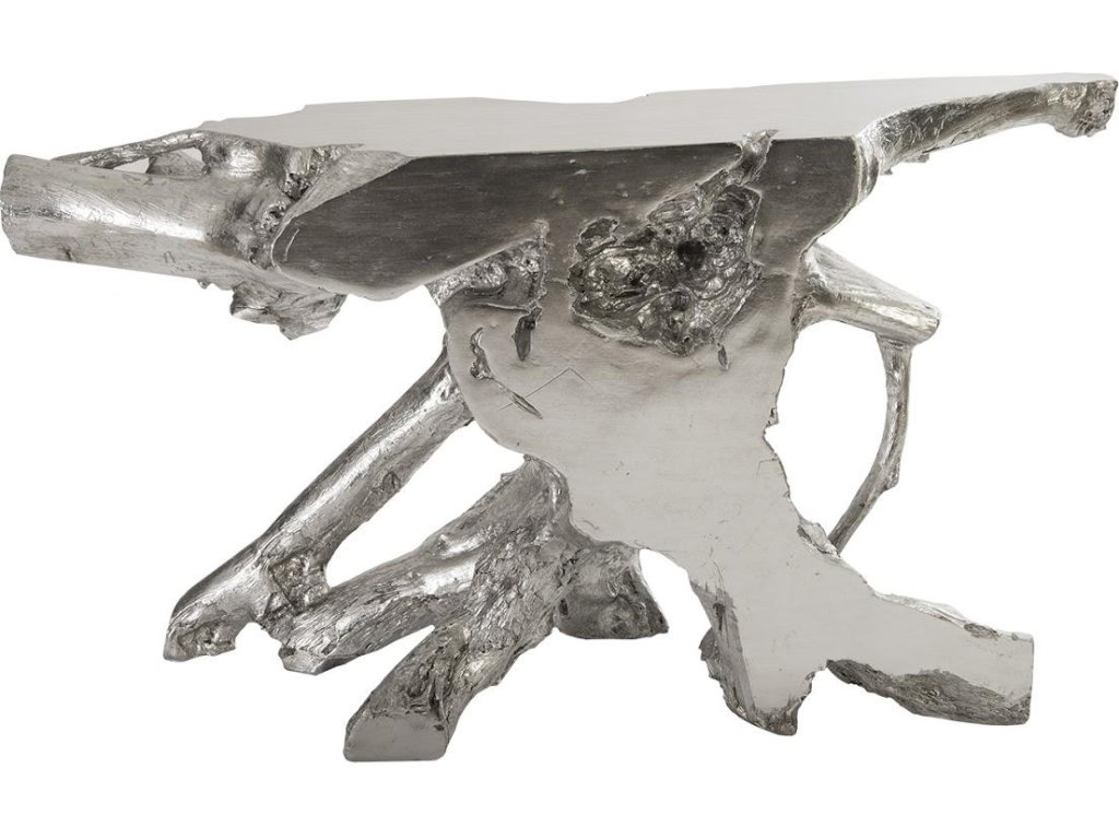 Sable Cast Root Console Table, Silver Leaf - image 5