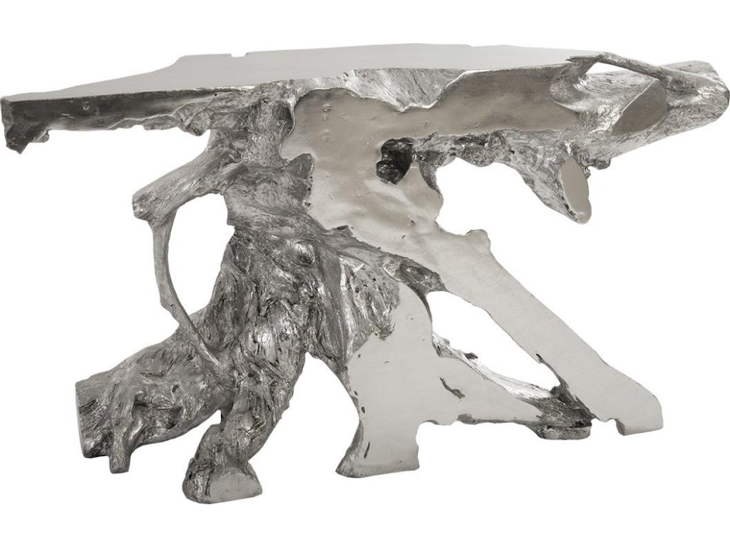 Sable Cast Root Console Table, Silver Leaf - main image