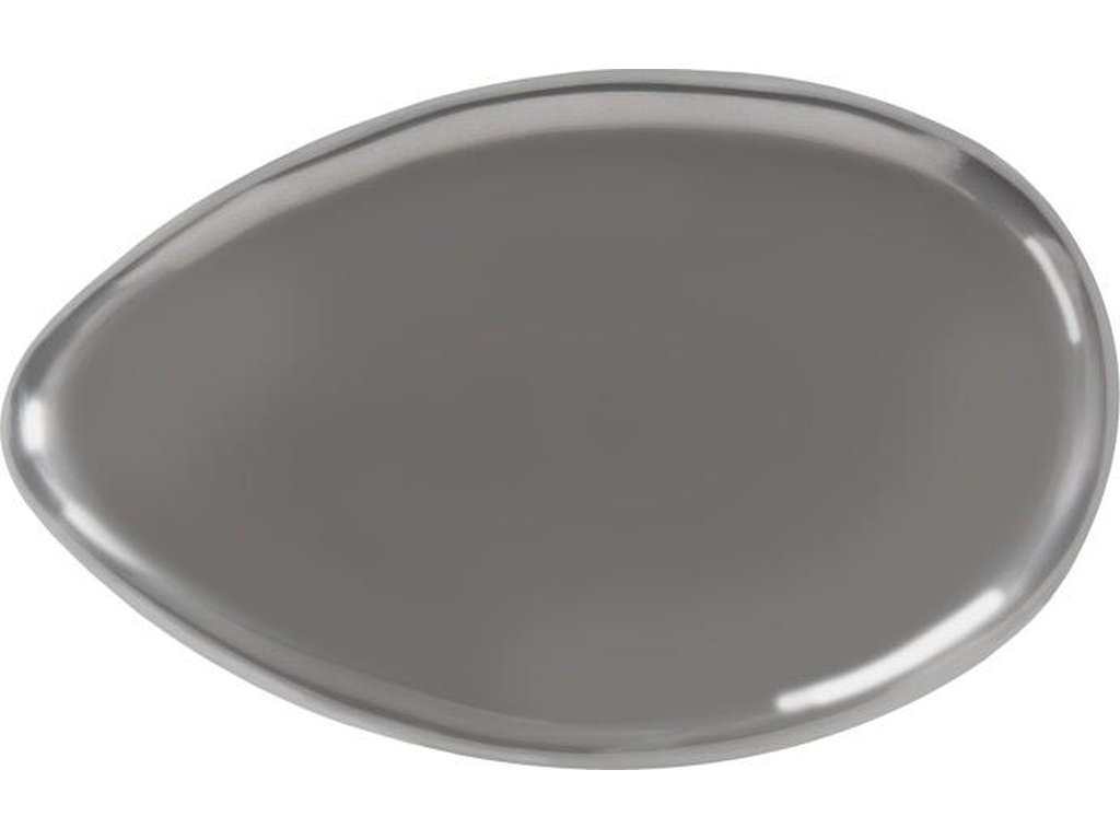 River Stone Coffee Table, Polished Aluminum, Small - image 1