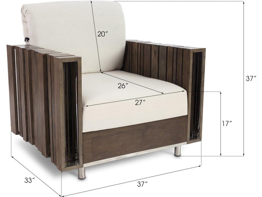 Barcode Club Chair, White Cushion - image 1