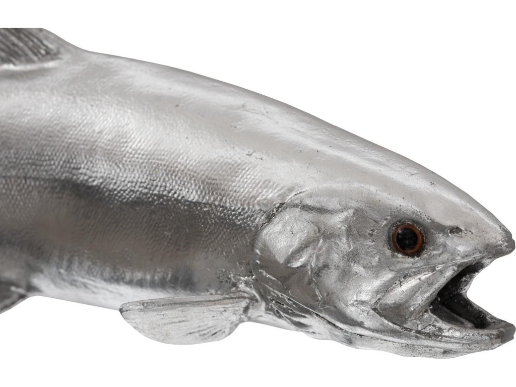 Rainbow Trout Fish, Resin, Silver Leaf - image 2