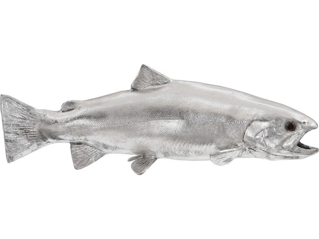 Rainbow Trout Fish, Resin, Silver Leaf - main image