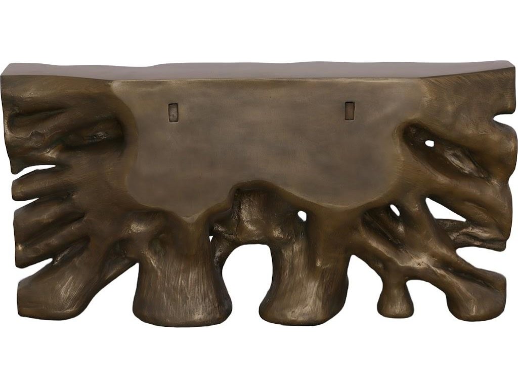 Square Root Console Table, Resin, Antique Bronze Finish - image 2