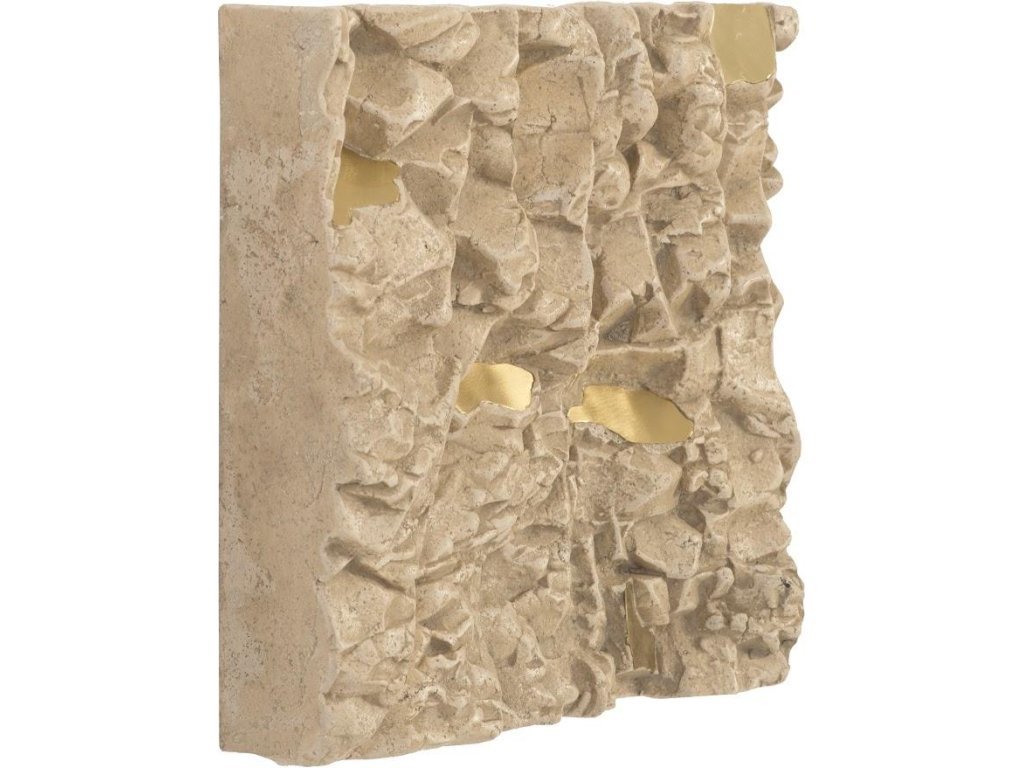 Rubble Wall Tile, Brass Accents - image 1
