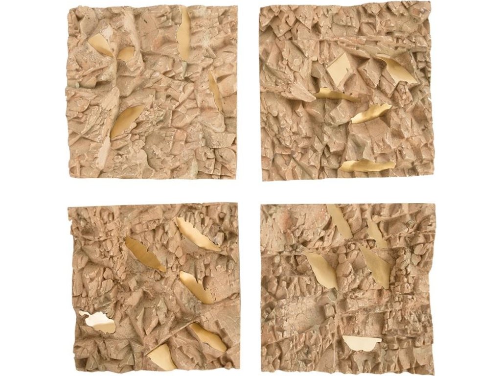 Rubble Wall Tile, Brass Accents - image 3