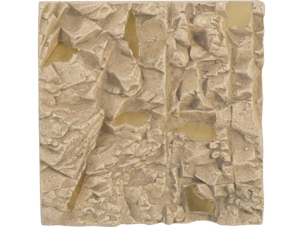 Rubble Wall Tile, Brass Accents - main image