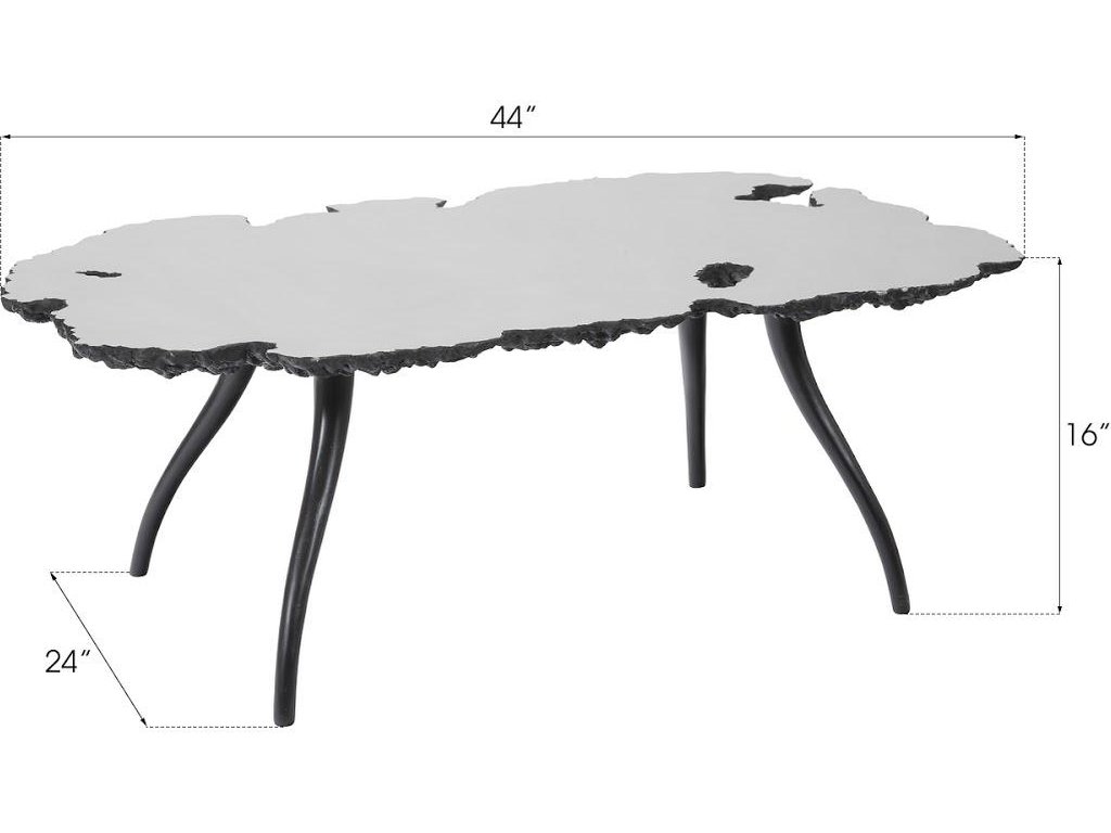 Lava Coffee Table on Iron Legs - image 3