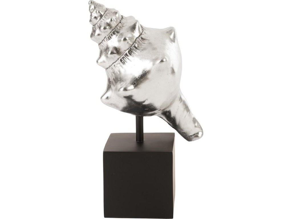 Conch Table Sculpture, Silver Leaf - image 1