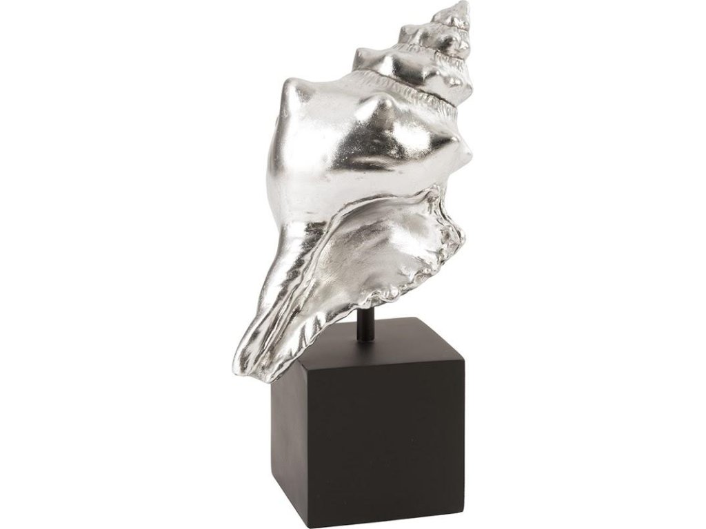 Conch Table Sculpture, Silver Leaf - main image