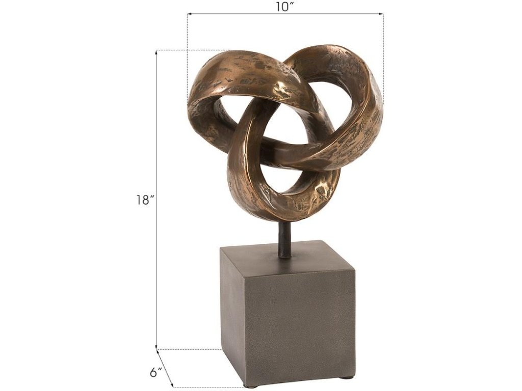 Trifoil Table Sculpture, Bronze - image 3