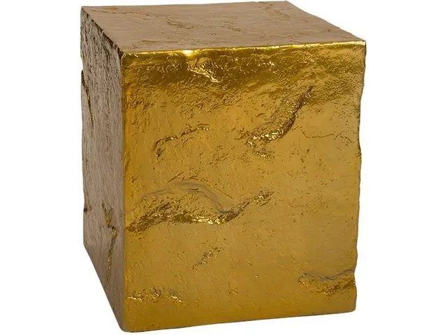 Slate Pedestal, Small, Liquid Gold