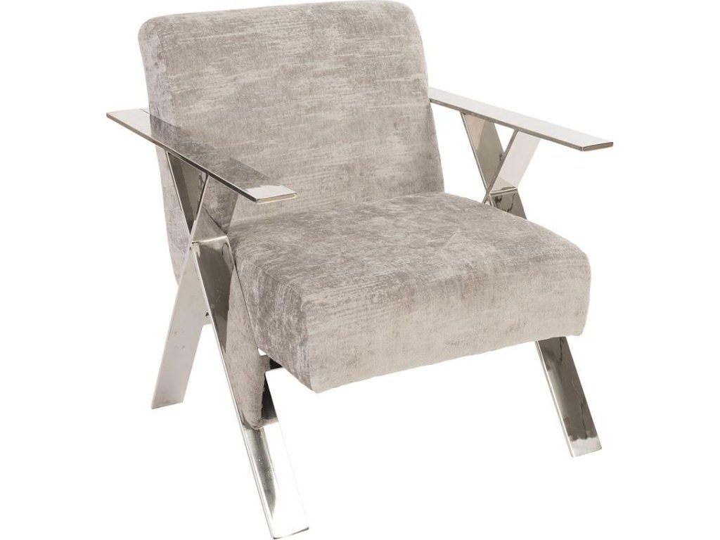 Allure Club Chair, Diva Gray , Stainless Steel Frame - main image