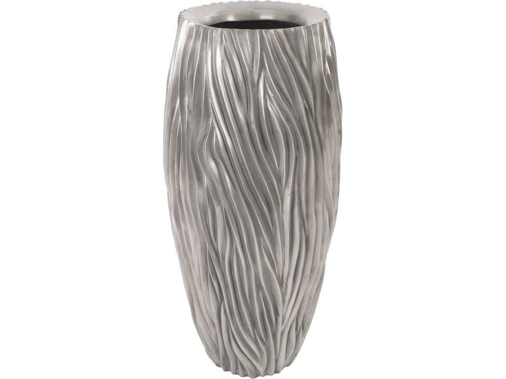 Alon Planter, Polished Aluminium - main image